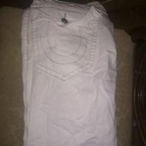 All white true religion jeans size 33